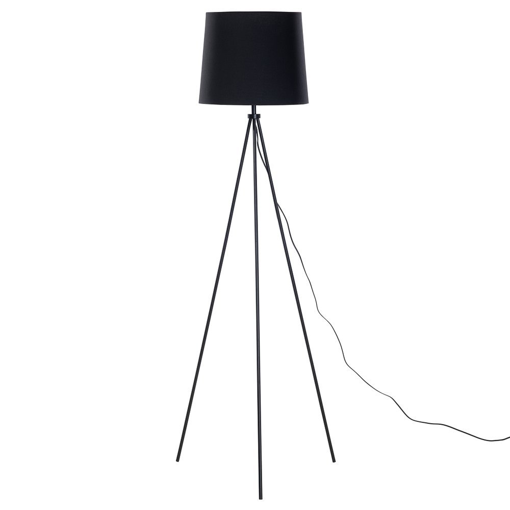 Beliani Lampa stojąca czarna - podłogowa dekoracyjna oświetlenie SAMBRA