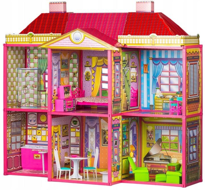 Ecotoys, domek dla lalek Willa, zestaw