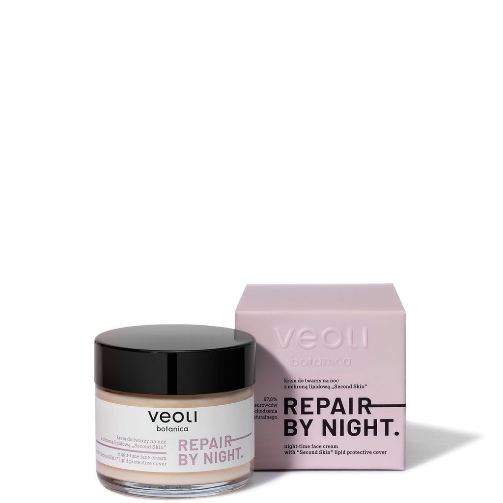 Veoli Botanica Veoli Botanica Repair By Night Krem do twarzy na noc z ochrona lipidowa Second Skin 60 ml
