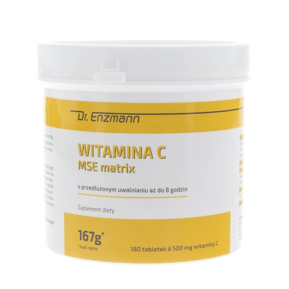 Mito Pharma Witamina C MSE Matrix Naturalna witamina C lewoskrętna witamina C 180 tabletek