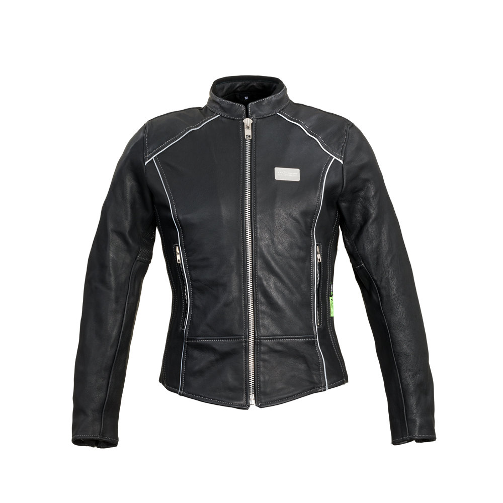 W-TEC Damska skórzana kurtka motocyklowa W-TEC Hagora, Matt.czarny, S 19250-S