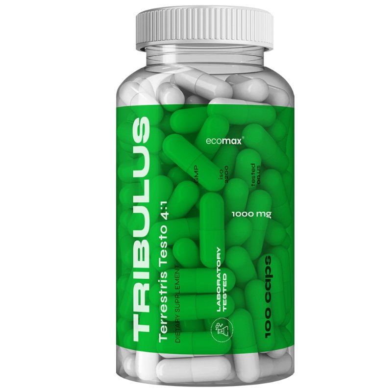Tribulus Terrestris TESTO buzdyganek 4:1 ECOMAX 100 kaps