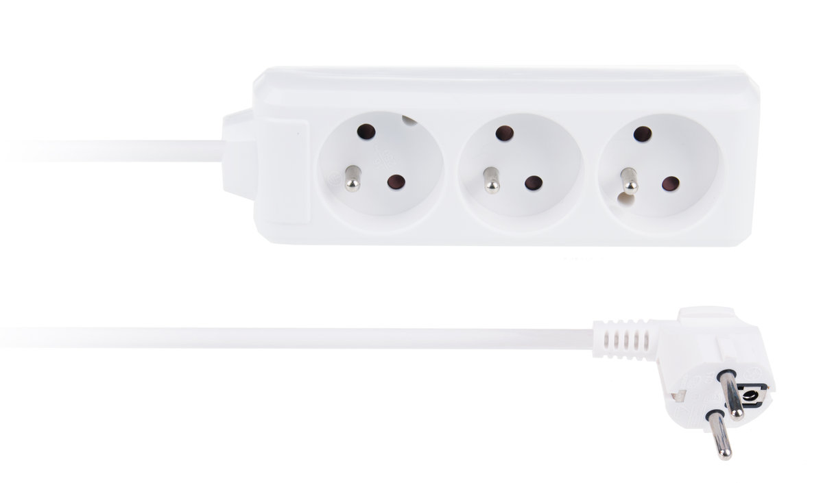 Libox Listwa zasilająca 3 gniazda biały 1.5m LB0080-1,5