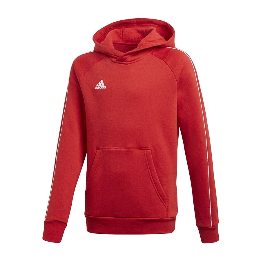 Adidas bluza Core kaptur bawełna czerwona 128cm