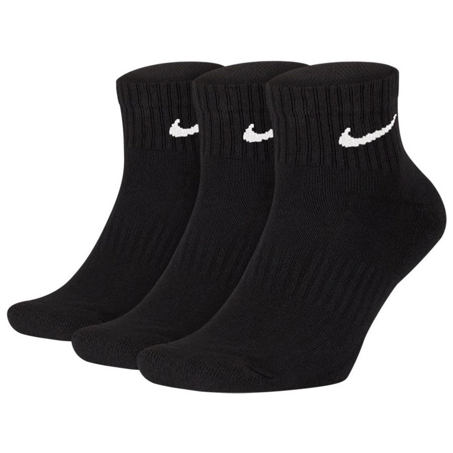 Nike, Skarpety sportowe, 3-pack, Everyday Cushion Ankle SX7667 010, czarny, rozmiar 42/46