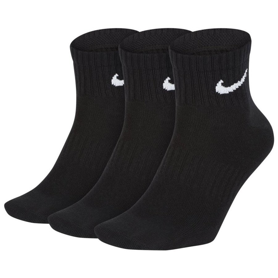 Nike, Skarpety męskie, 3-pack, Everyday Lightweight Ankle SX7677 010, czarny, rozmiar 42/46