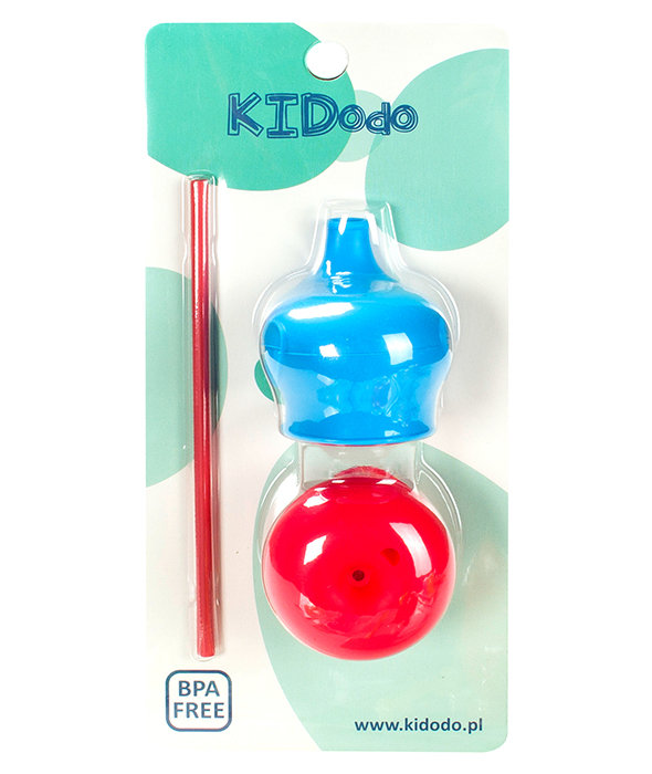 KIDodo KIDodo - Zestaw Silikonowych Nakładek na Kubki, Niebieska + Czerwona, 9m+