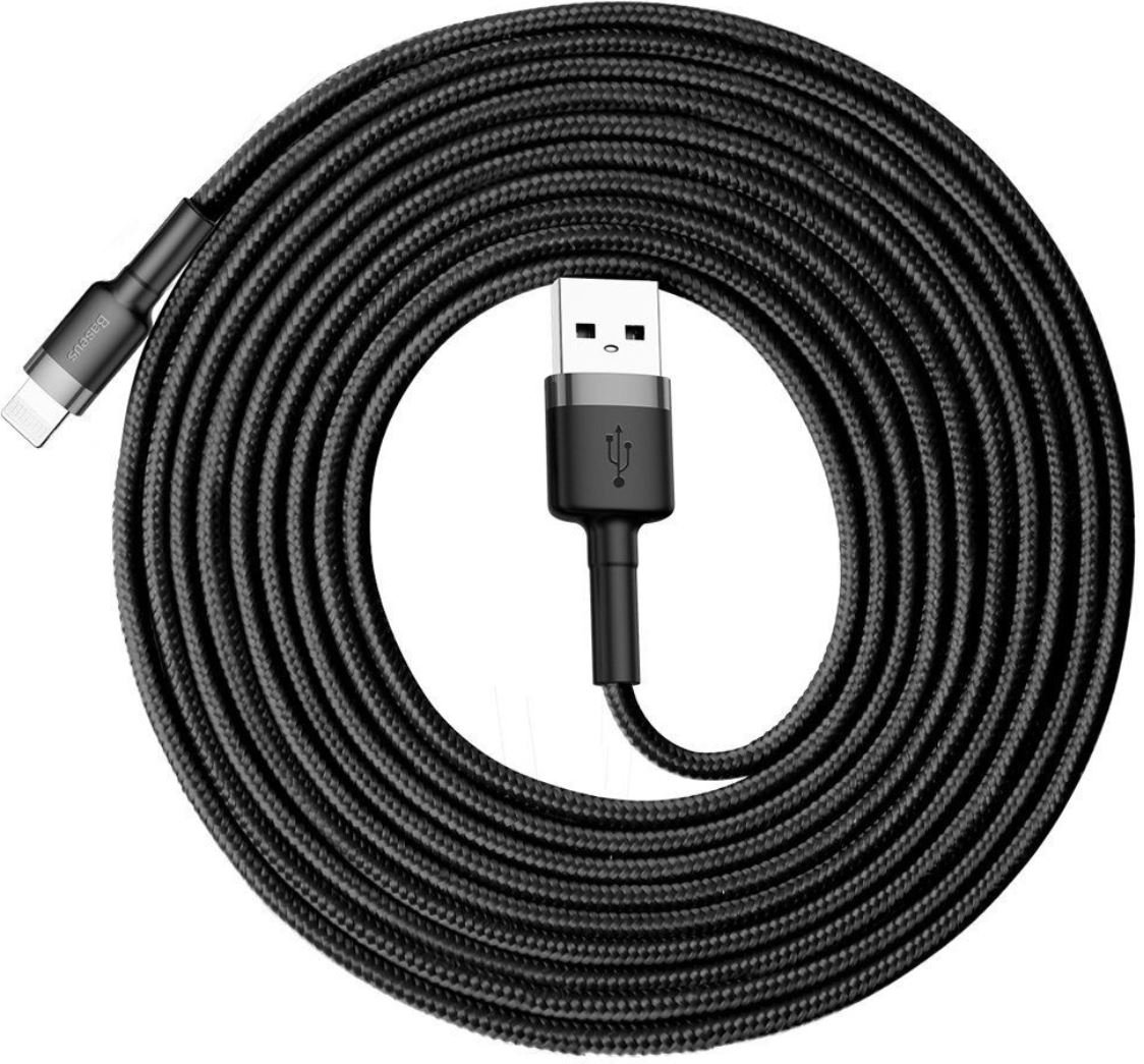 Baseus Cafule Kabel USB Lightning do iPhone iPad iPod 2A 3m Czarny CALKLF-RG1