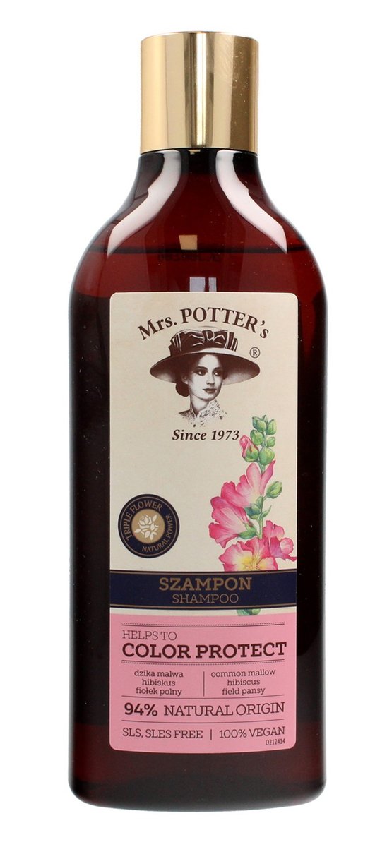 Mrs. Potter's, Triple Flower, szampon do włosów farbowanych Color Protect, 390 ml