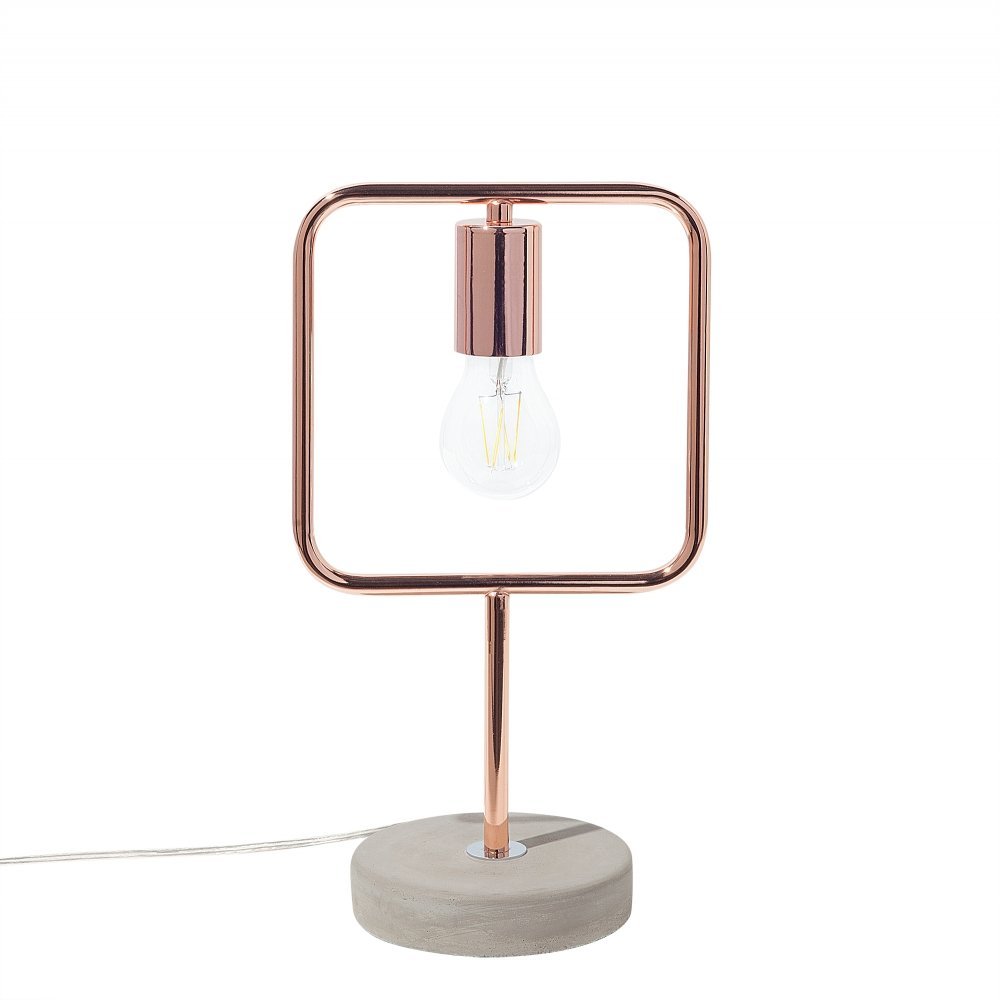 Beliani Lampa stołowa miedziana MUNDO