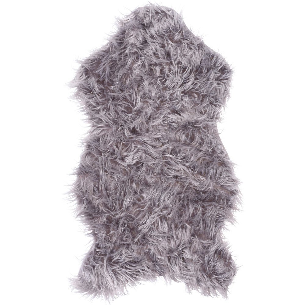 Home Styling Collection Dywan dekoracyjny futro 50 x 90 cm kolor szary AAE319525