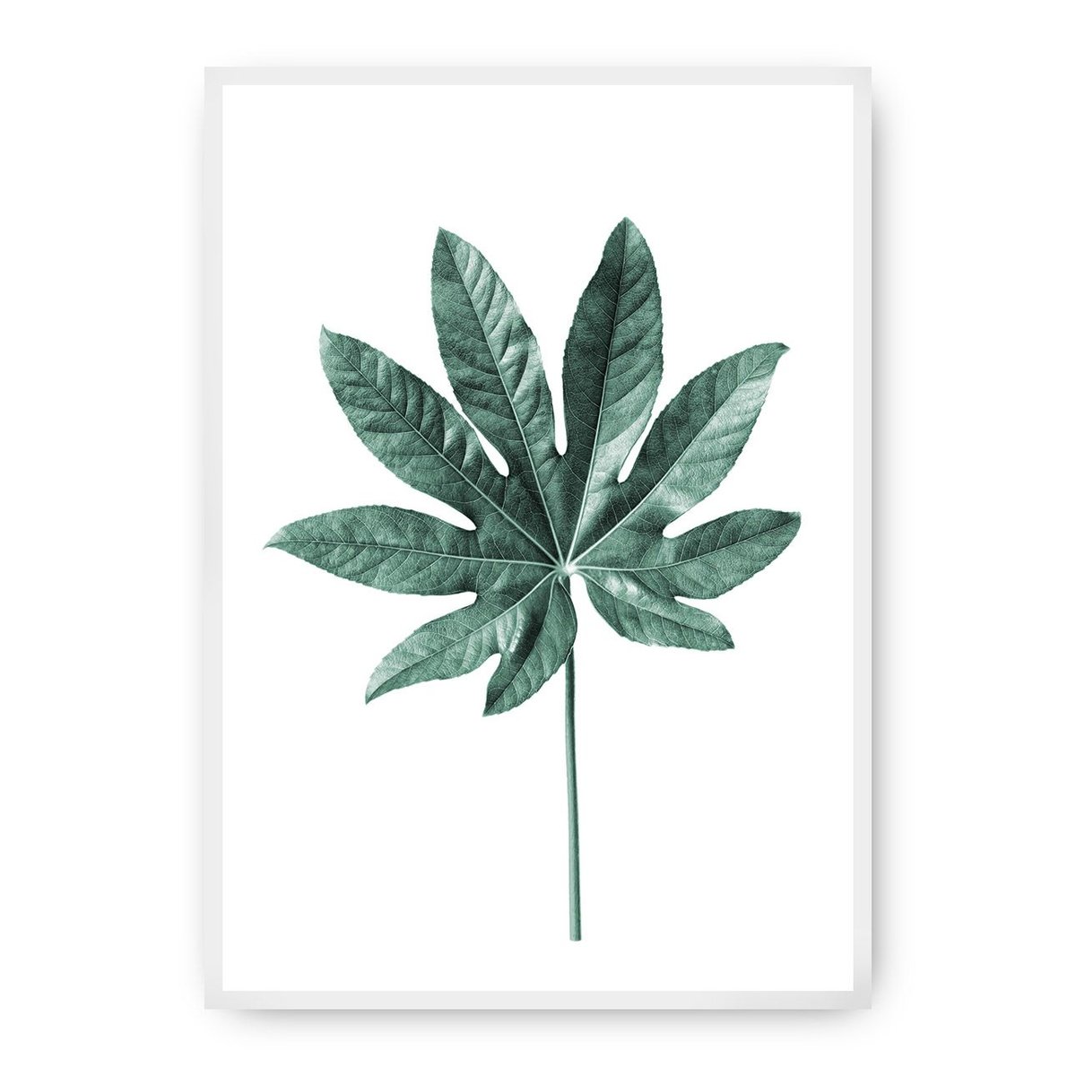 Dekoria Dekoria Plakat Leaf Emerald Green 40 x 50 cm Ramka Biała 221D-000-01
