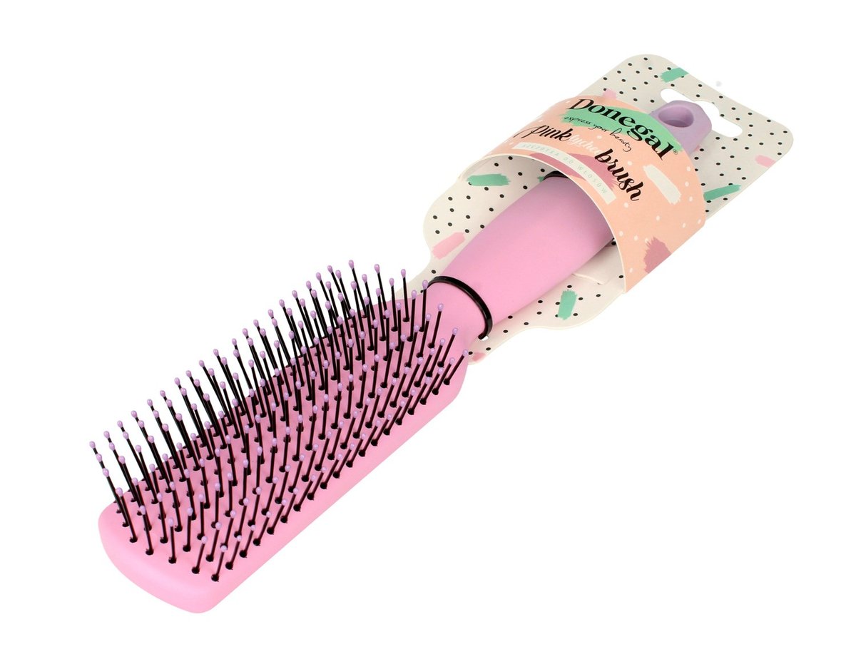 Donegal Szczotka do włosów Pink Lychee Brush wąska 1274