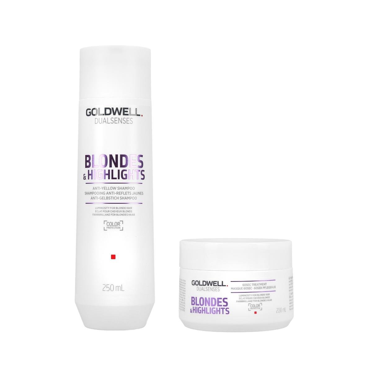 Goldwell DUALSENSES BLONDES & HIGHLIGHTS Szampon 250 ml + Kuracja 200 ml 0000052687