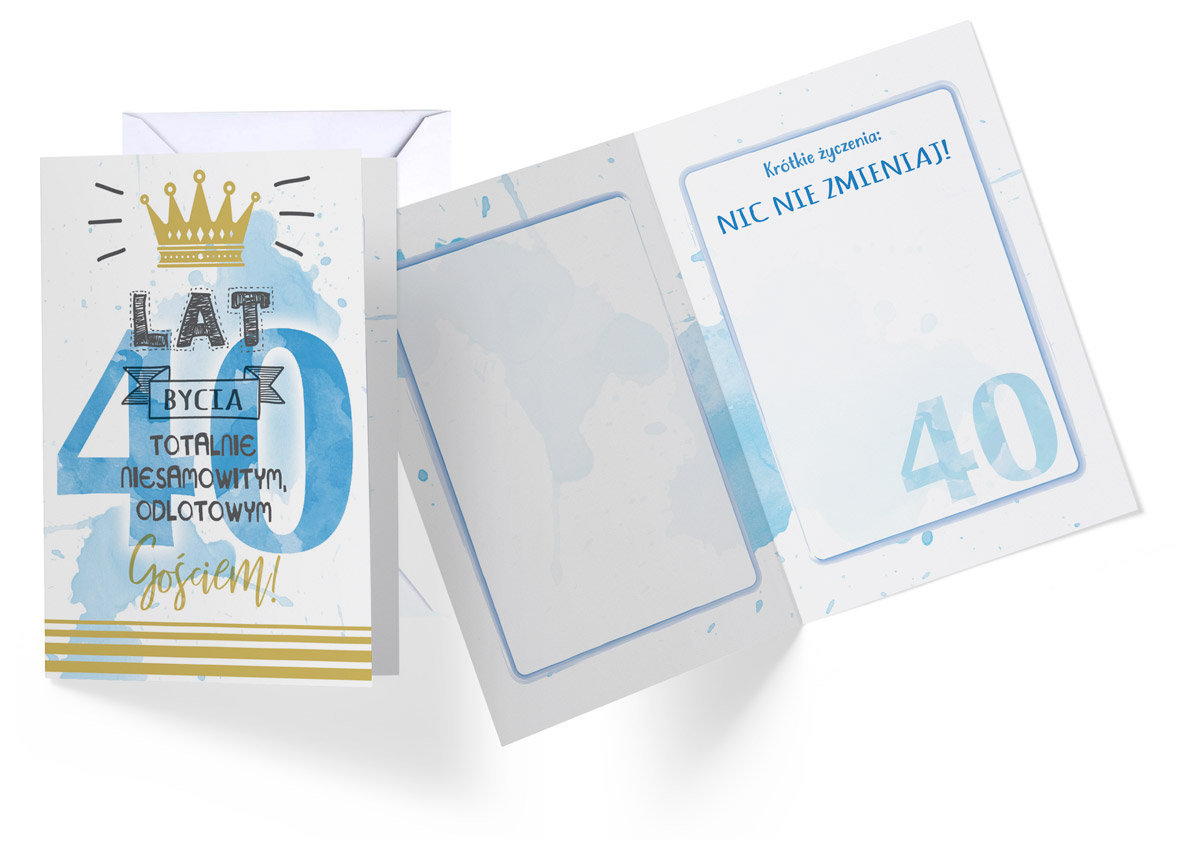 Kukartka Karnet B6 PR-105 Urodziny 40 - Kukartka