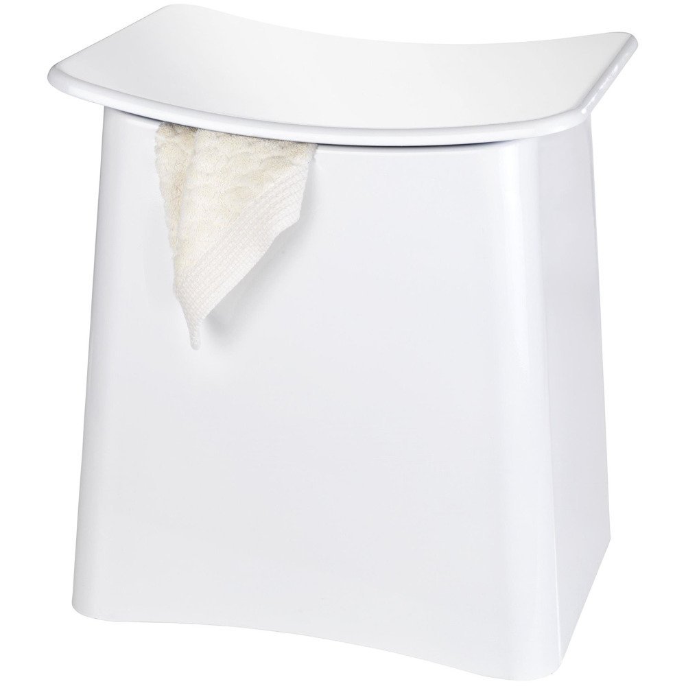 Wenko Kosz na pranie z siedziskiem kolor biały B07DM3996W
