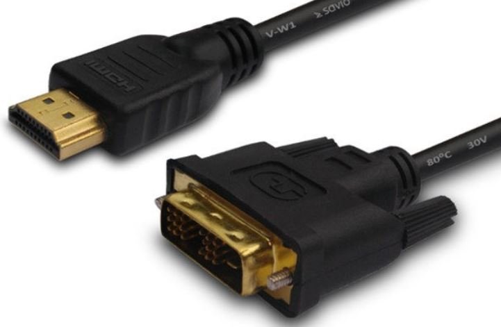 Savio Kabel adapter CL-139 HDMI - DVI-D 1,5m, czarny, złote końcówki CL-139