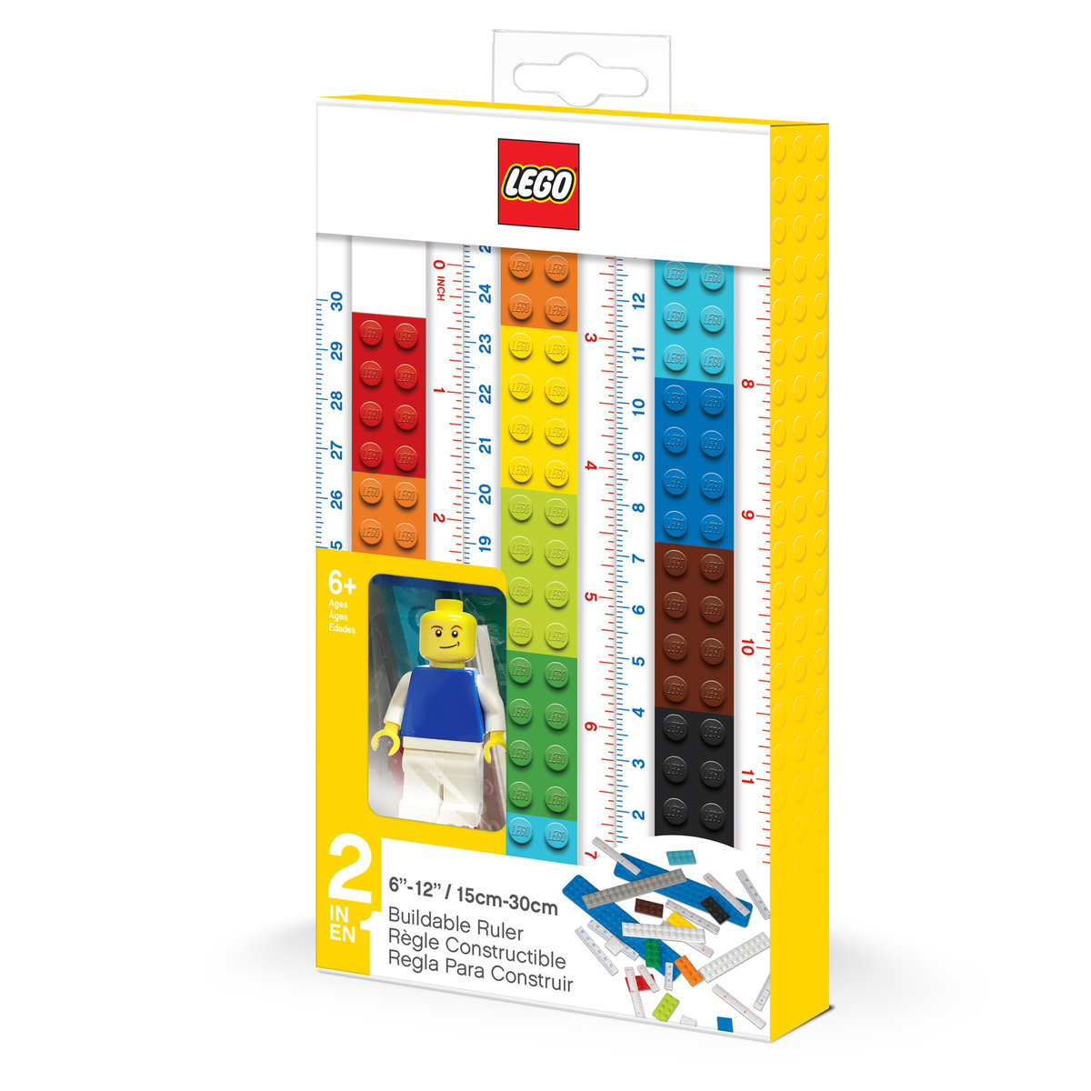 LEGO linijka z mini figurką 30 cm