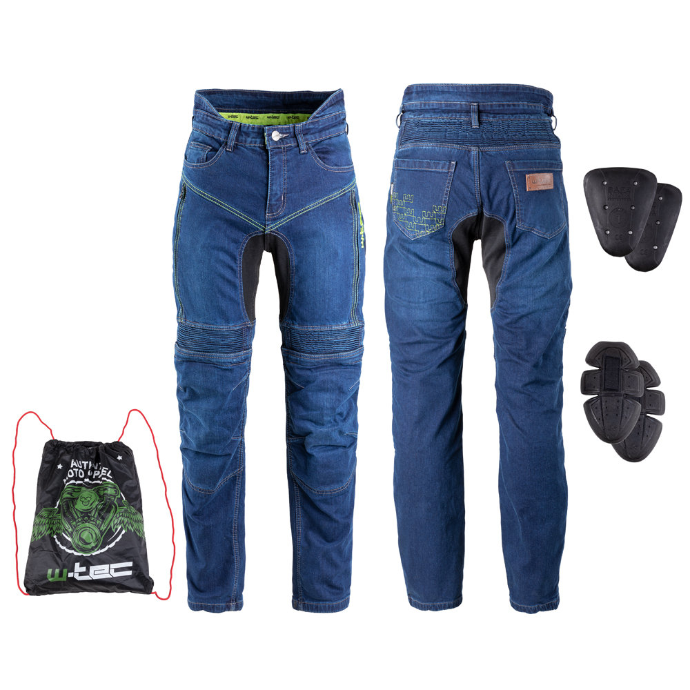 W-TEC Męskie dżinsy motocyklowe W-TEC Biterillo, Niebieski, 6XL 19397-6XL