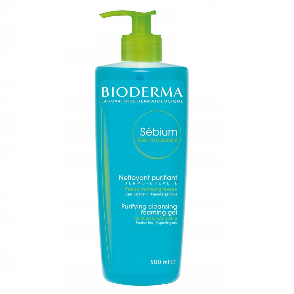 Bioderma sebium moussant antybakteryjny żel do mycia twarzy z kompleksem fluidactiv 500 ml