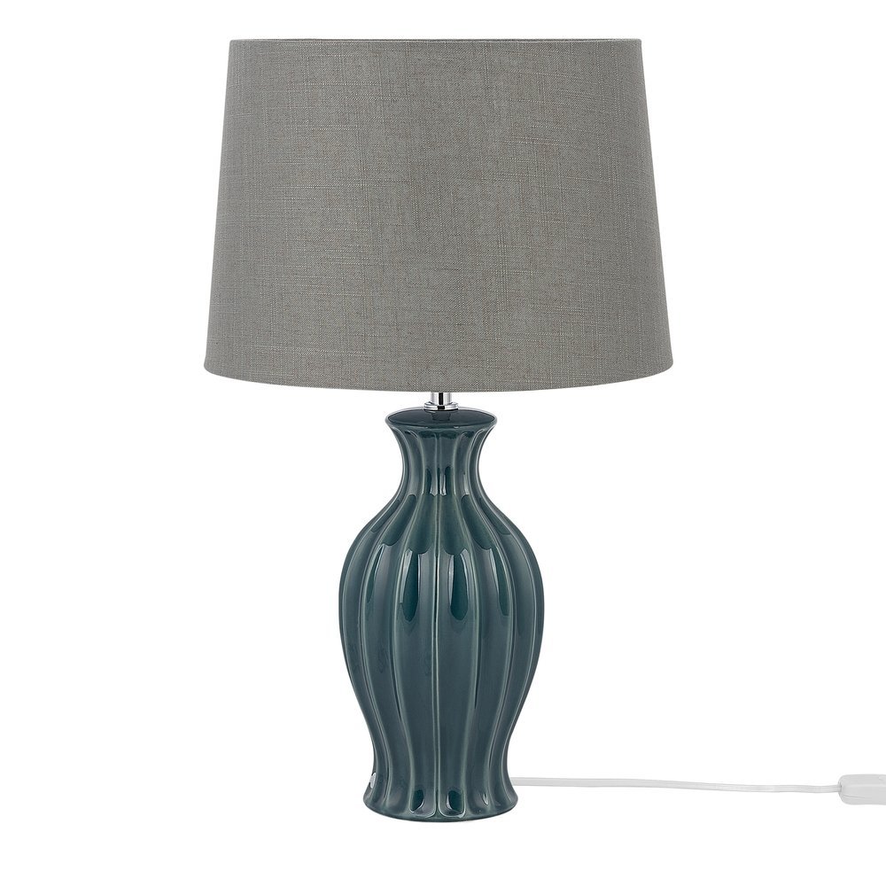 Beliani Lampa stołowa ciemnozielona 59 cm SAMINA