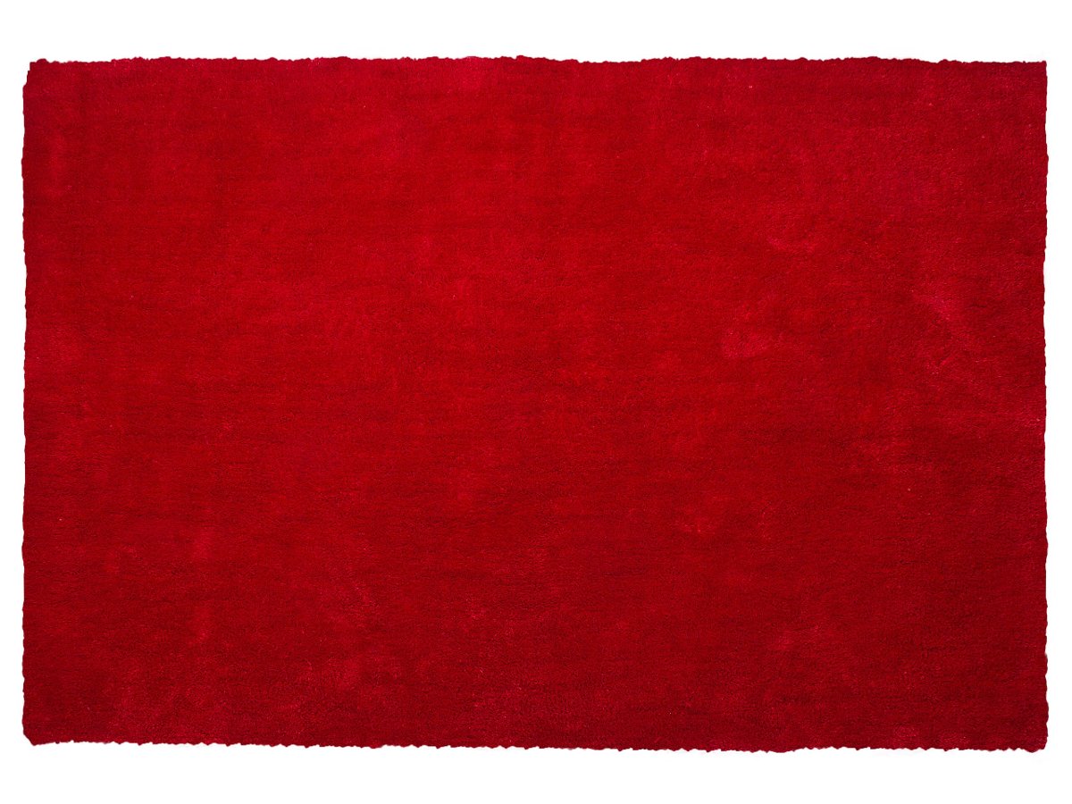 Beliani Dywan czerwony 140 x 200 cm Shaggy DEMRE