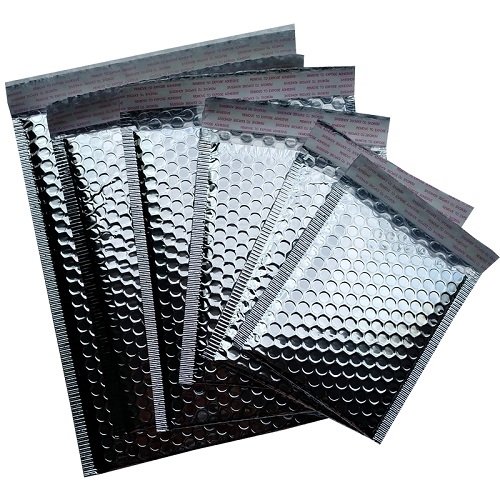 Koperta bąbelkowa metaliczna, C13 czarna, 100 sztuk
