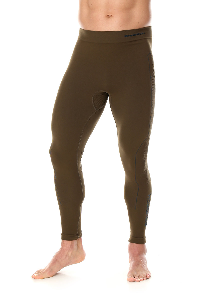 Brubeck - Legginsy termoaktywne Ranger Thermo - Nilit Heat - Khaki - LE12760