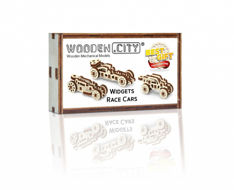 Wooden.City, puzzle 3D Samochody wyścigowe