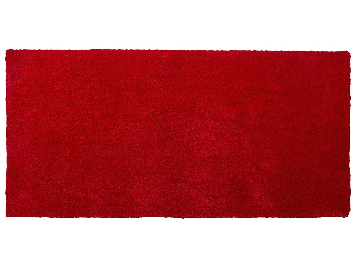 Beliani Dywan czerwony 80 x 150 cm Shaggy DEMRE