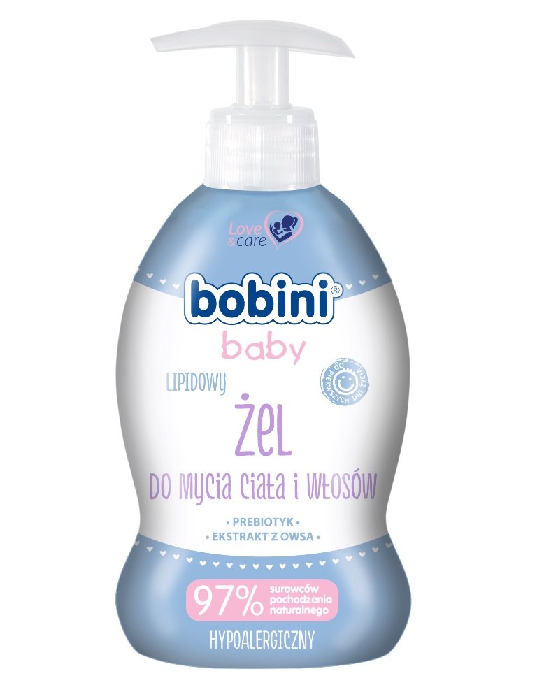 Bobini Baby Lipidowy żel do mycia ciała i włosów 300 ml