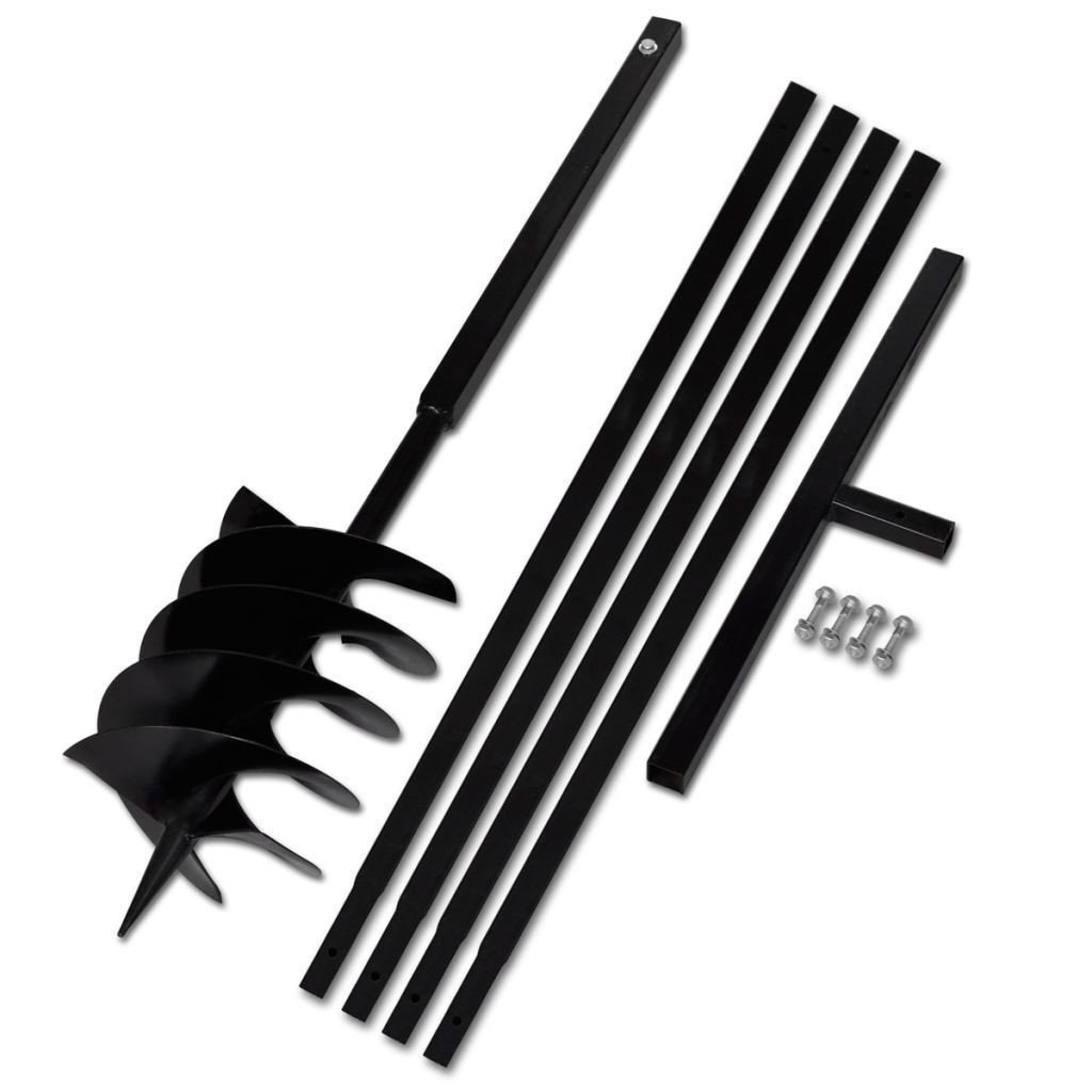 vidaXL Świder glebowy z uchwytem 200 mm przedłużany 5 m stal 270535