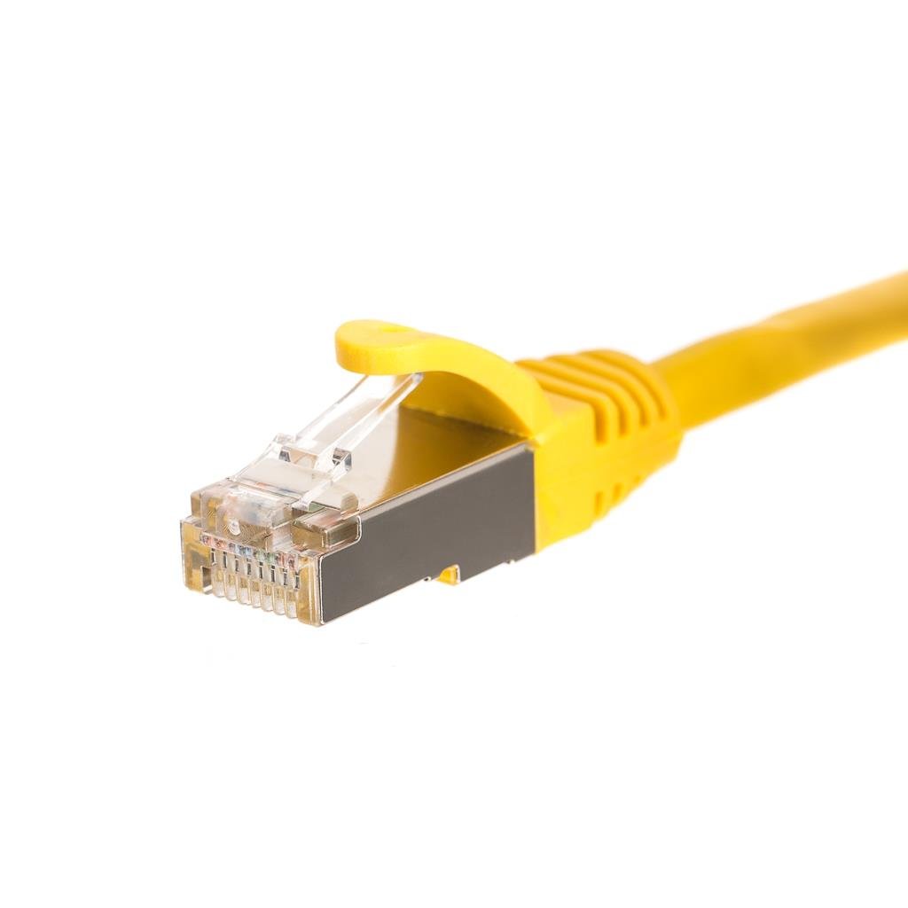 Patchcord RJ45 kat. 5e Ftp/stp, 0,5m żółty