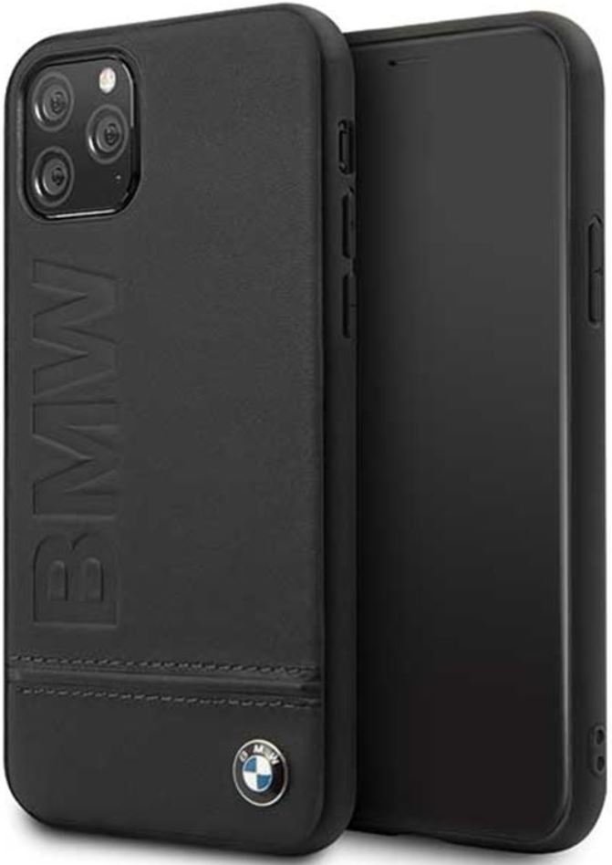 BMW Signature Logo Imprint Skórzane etui iPhone 11 Pro (czarny) BMHCN58LLSB