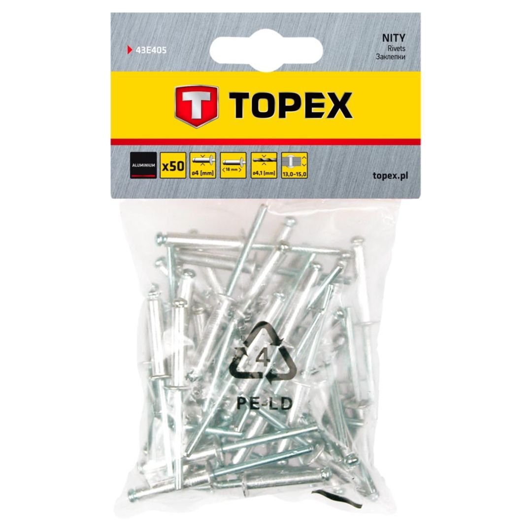 TOPEX Nity aluminiowe 4.0 x 18 mm, 50 szt. TOP-43E405
