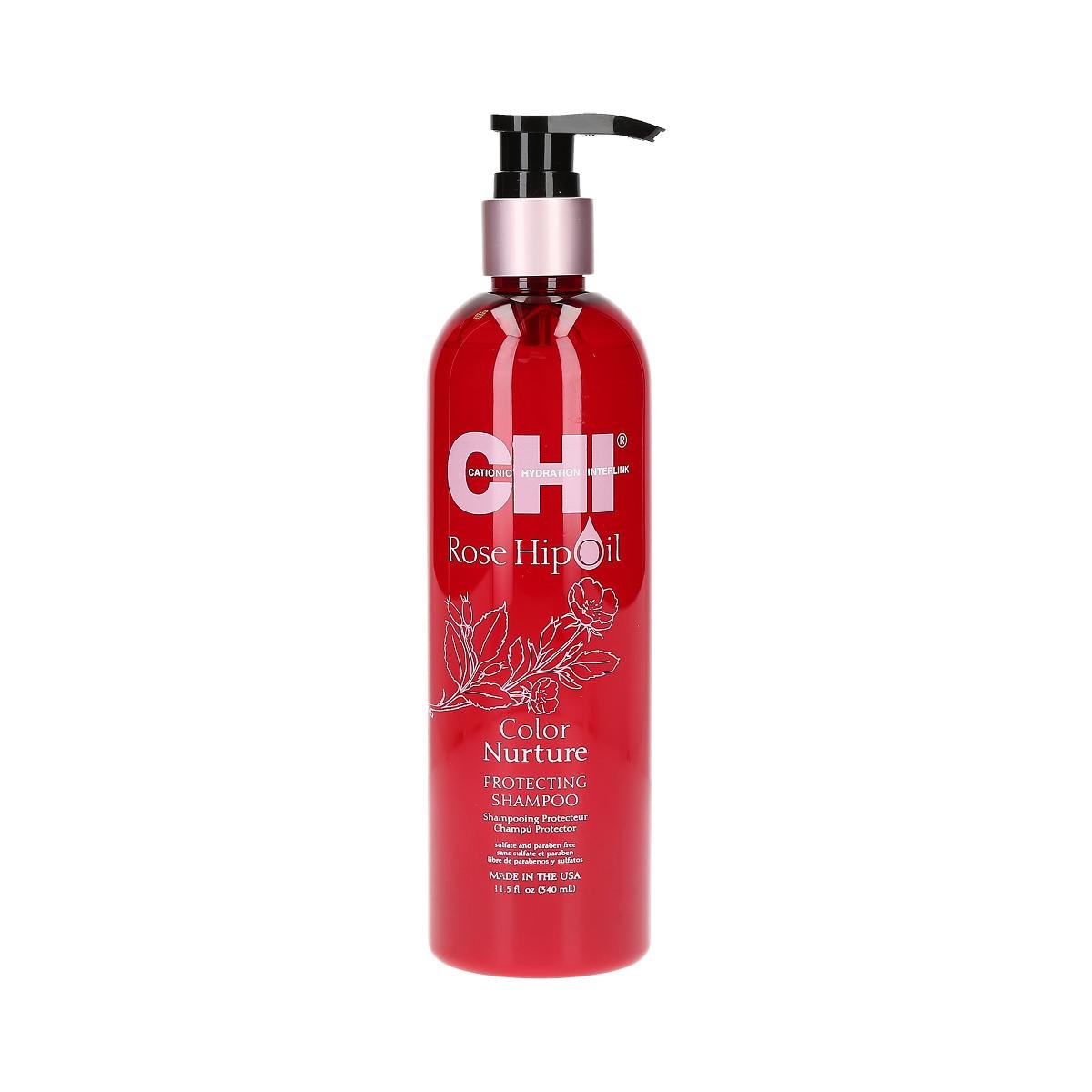 CHI Rose Hip Oil Color Nurture Protecting Shampoo szampon ochronny do włosów farbowanych 340 ml