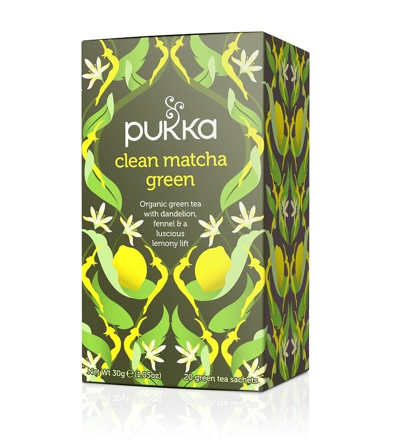 Pukka Herbs Herbata o smaku cytrynowym z mniszkiem i pokrzywą Clean Matcha - 2877-0