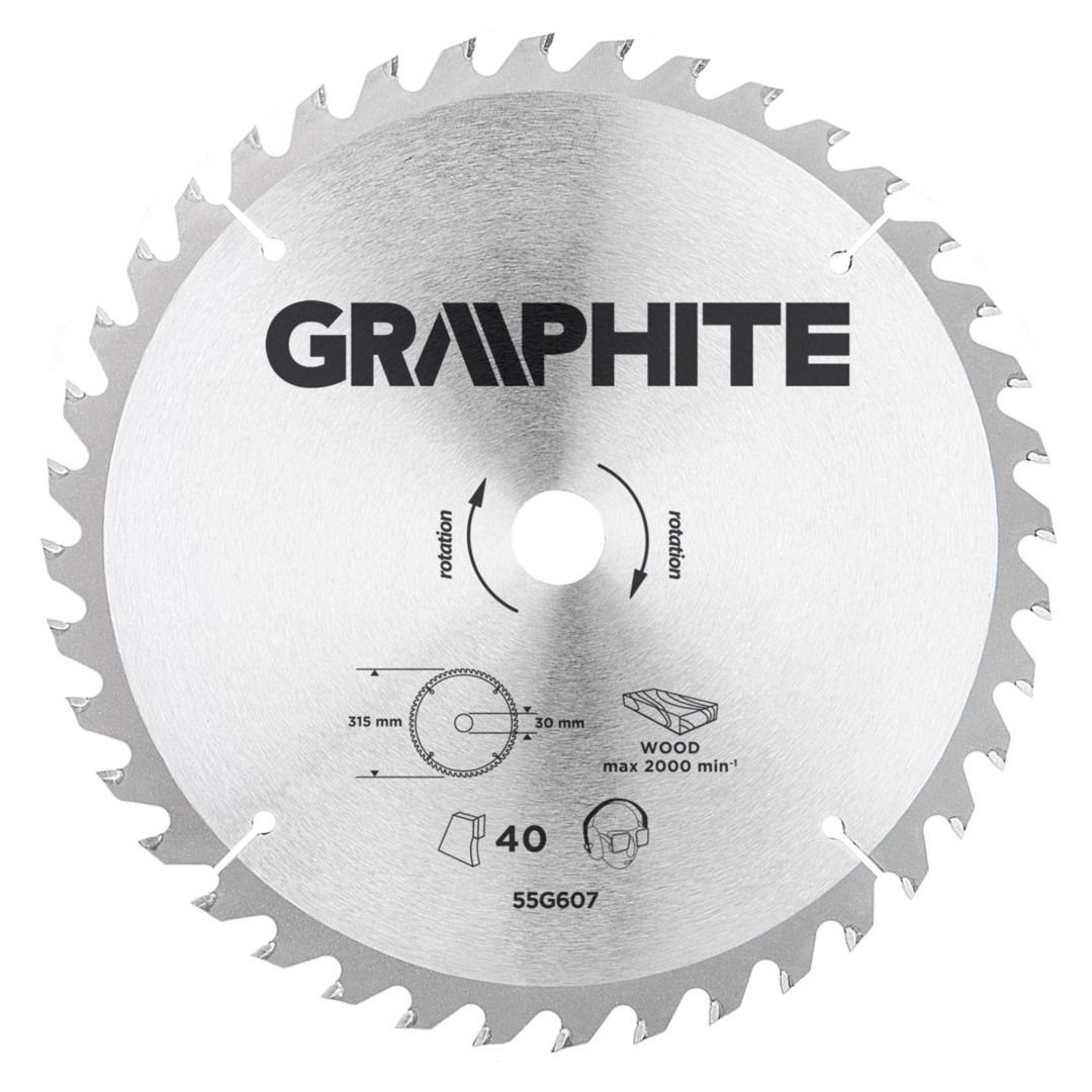 Graphite Tarcza do pilarki, widiowa, 315 x 30 mm, 40 zębów TOP-55H607