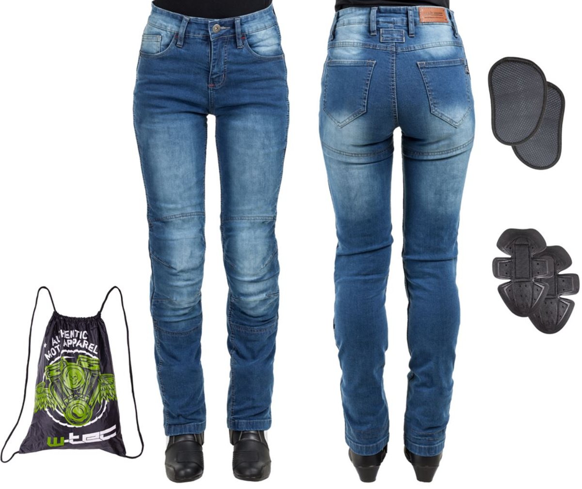 W-TEC SPODNIE MOTO DAMSKIE JEANS LUSTIPA ROZM XS W-TEC 14840-XS