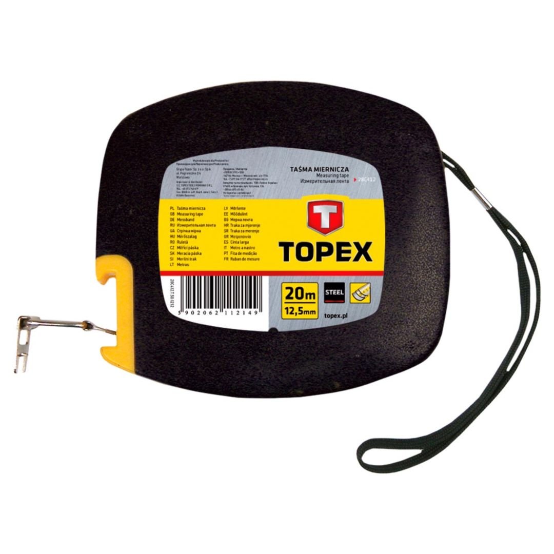 Topex Taśma miernicza stalowa 20 m x 12.5 mm TOP-28C412