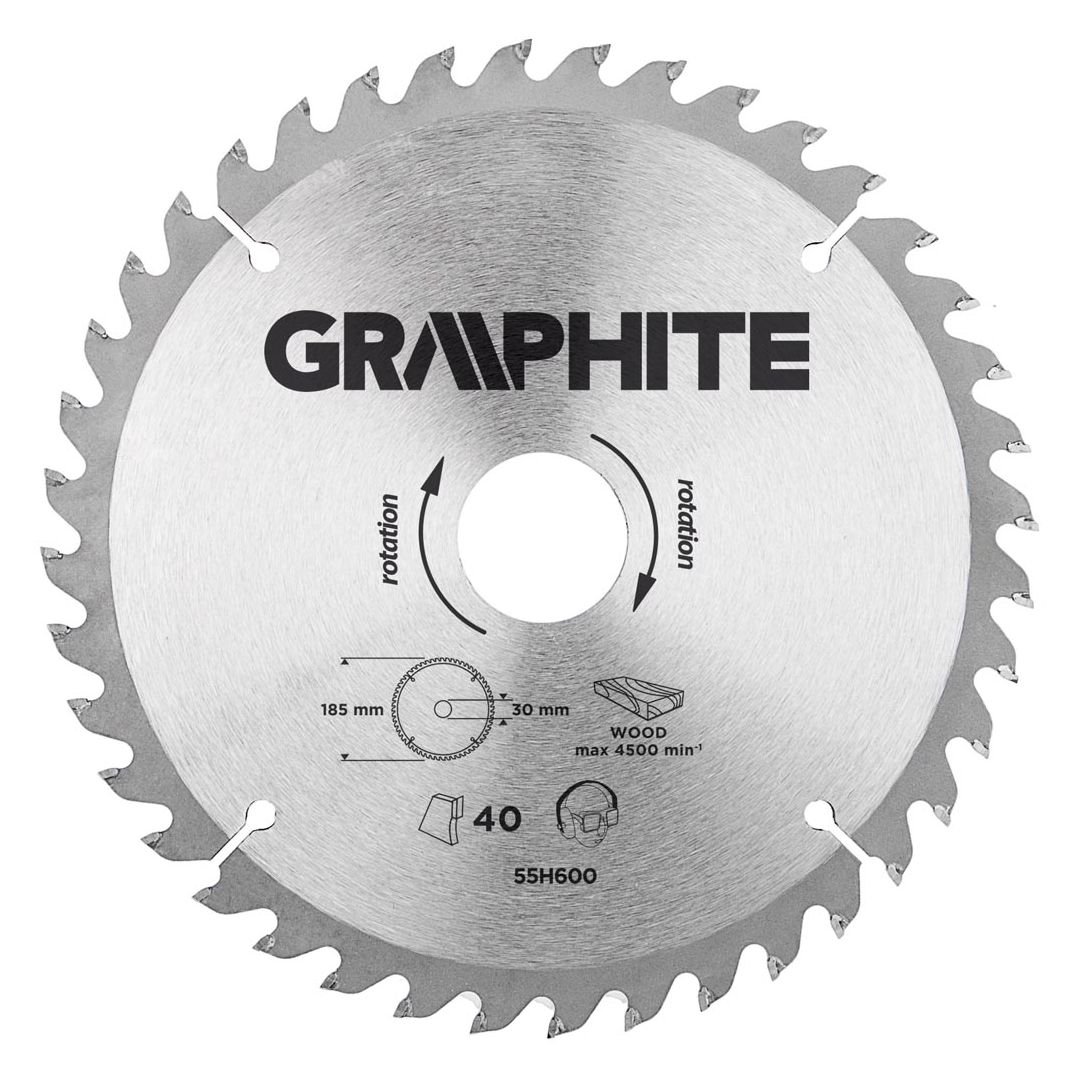 Graphite Tarcza do pilarki, widiowa, 185 x 30 mm, 40 zębów TOP-55H600