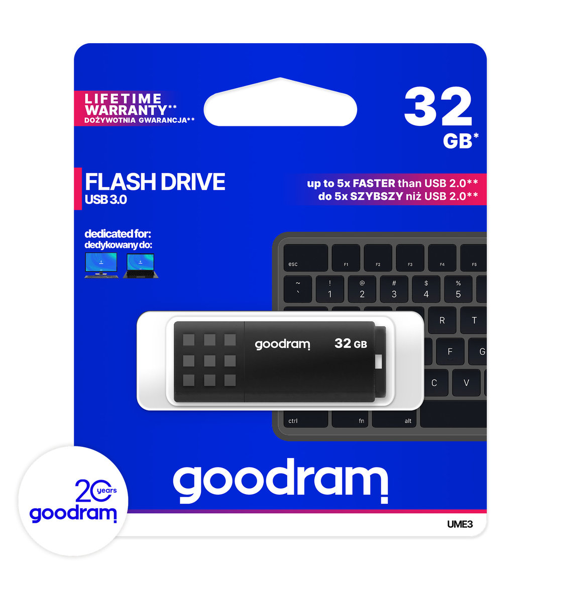 Goodram UME3 32GB czarny (0320K0R11)