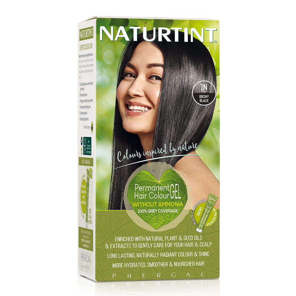 Naturtint, naturalna farba do włosów Hebanowa Czerń 1N, 170 ml