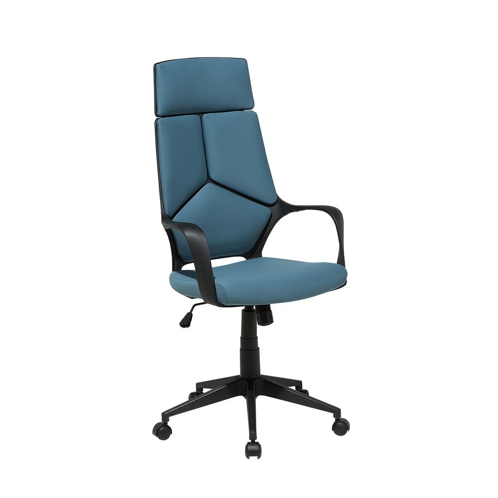 Beliani Krzesło biurowe czarno-niebieskie regulowana wysokość DELIGHT