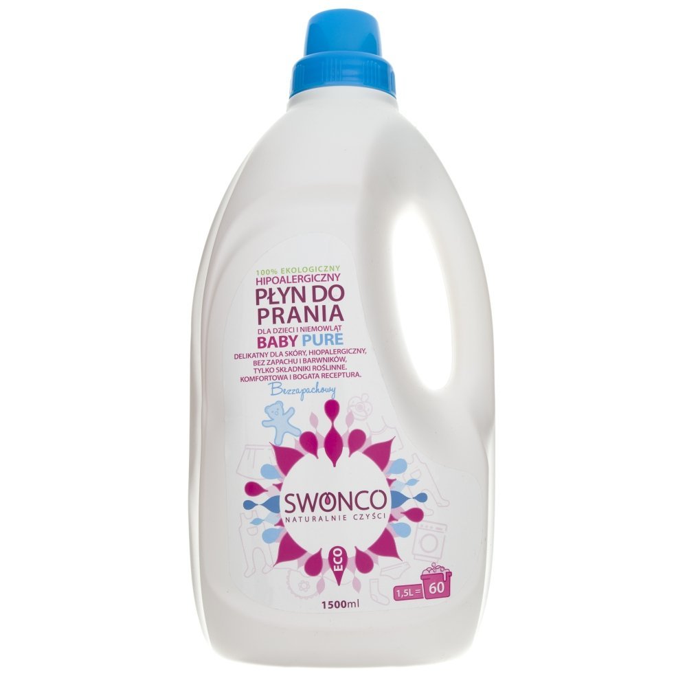 Swonco Płyn do prania Baby Pure 1500ml Swonco hipoalergiczny bezzapachowy SWO20
