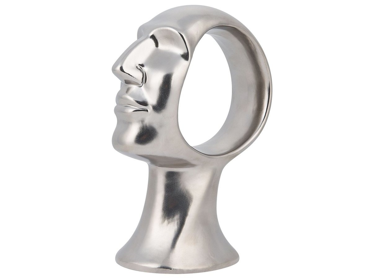 Beliani Beliani Figurka głowa srebrna TAXILA