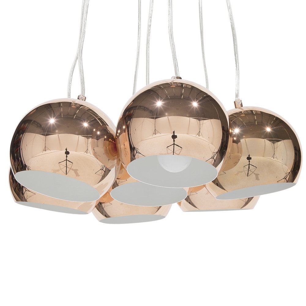 Beliani Lampa wisząca miedziana OLZA