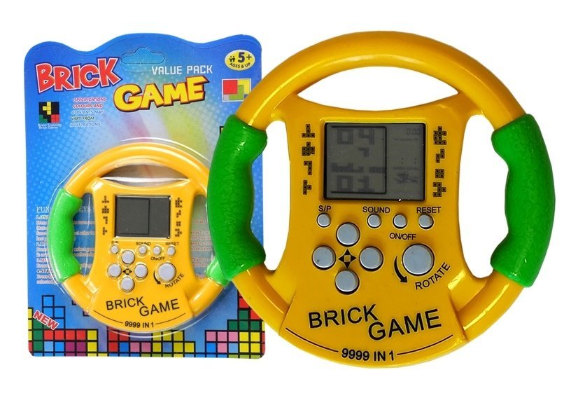 Import LEANToys Gra Elektroniczna Bricks Tetris Kierownica Żółta