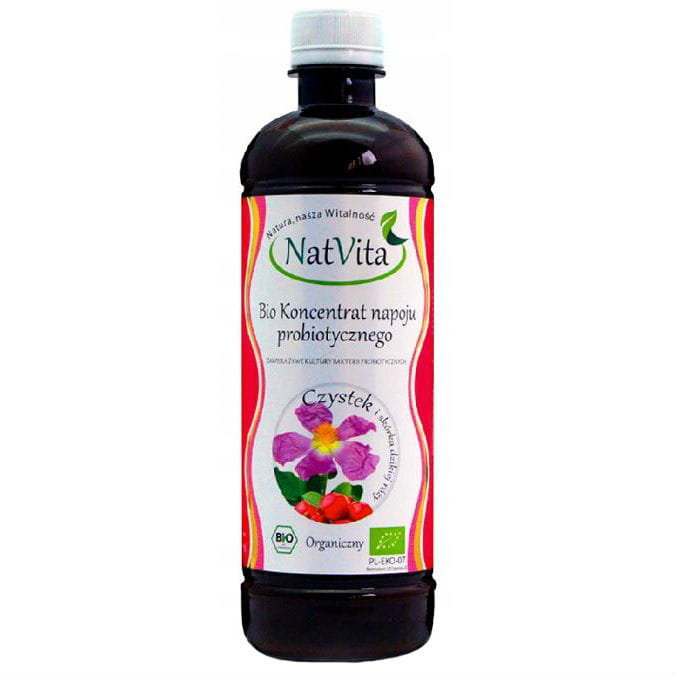 NatVita Koncentrat napoju probiotycznego Czystek BIO 500ml