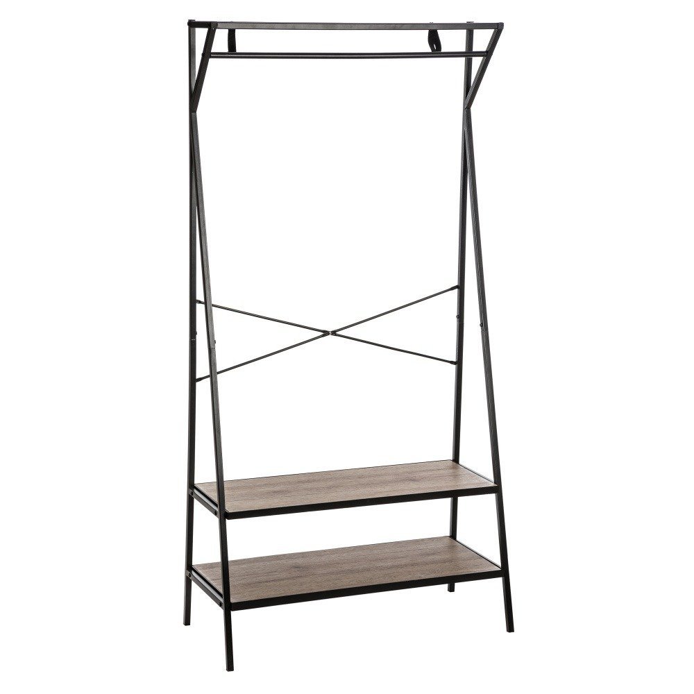 5five Simple Smart Wieszak na ubrania z półkami na buty 160 x 80 x 38 cm drążek otwarta szafa 160396
